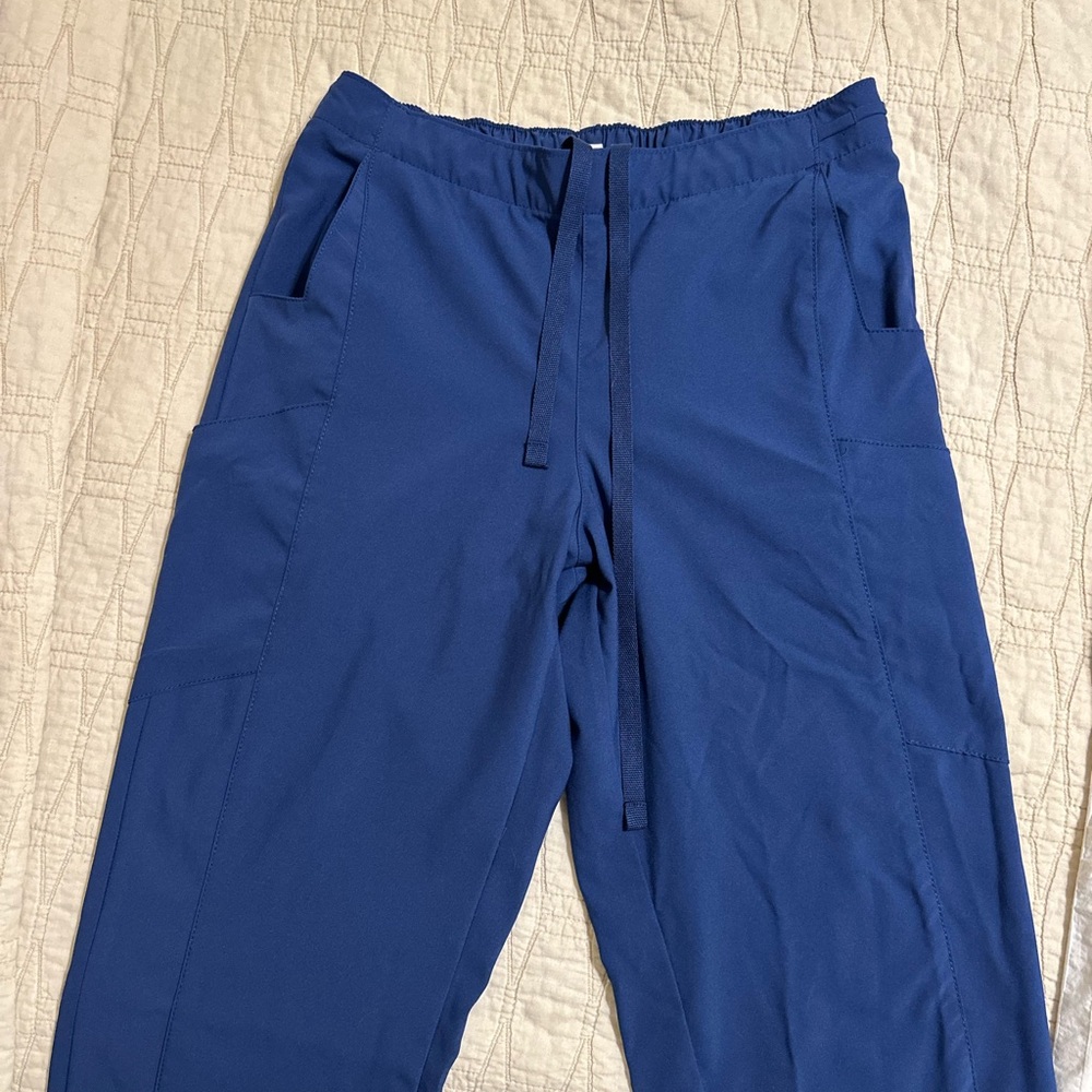 WonderWink Royal Blue Scrub Pants, Size S - Picture 2 of 4